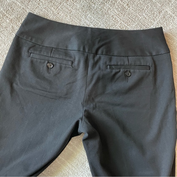 EXPRESS Editor Pants, Black Trousers, Straight Flare Leg, Work Pants, size 4S - Picture 4 of 8
